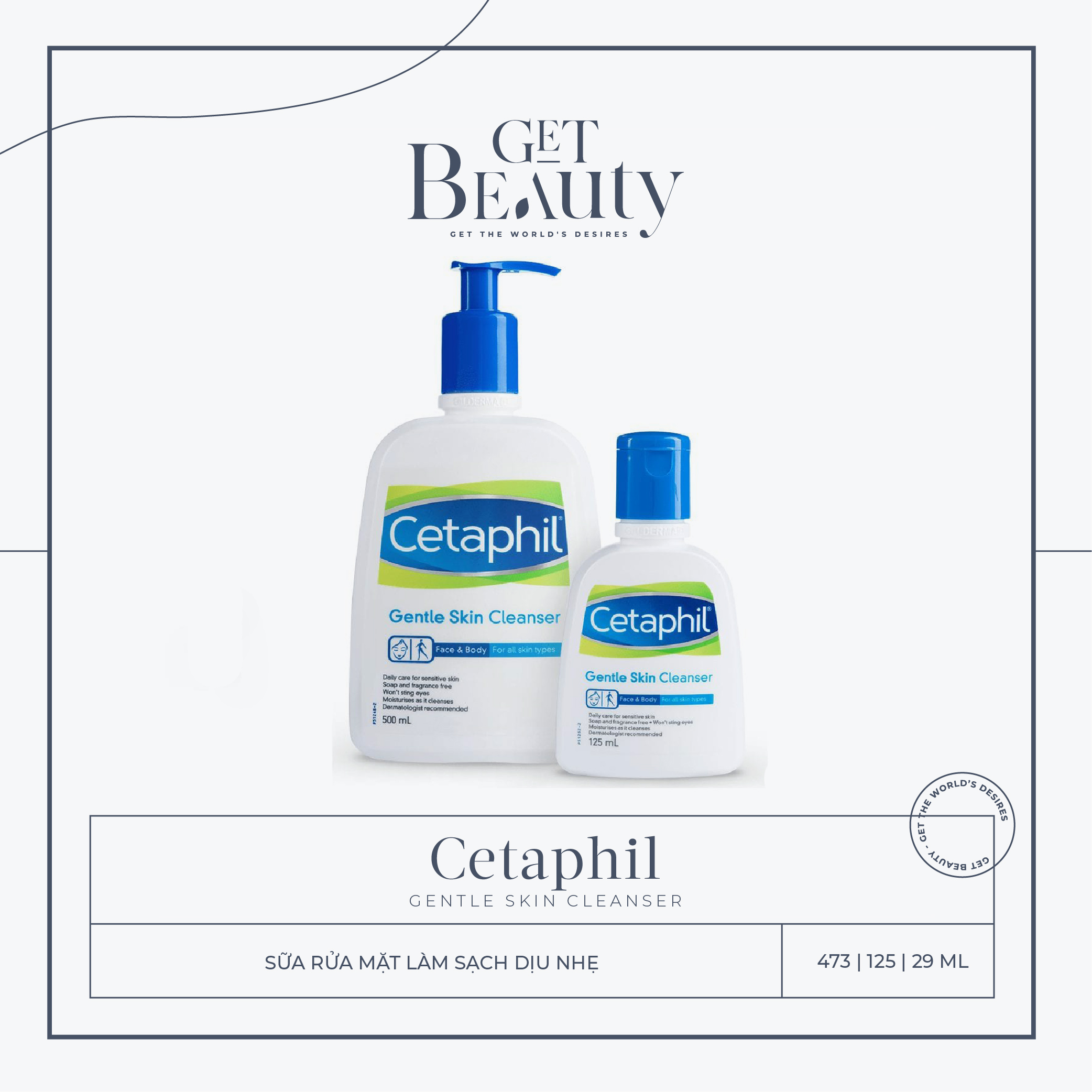 Sữa rửa mặt làm sạch dịu nhẹ cetaphil gentle skin cleanser 125ml | 473ml | 591ml