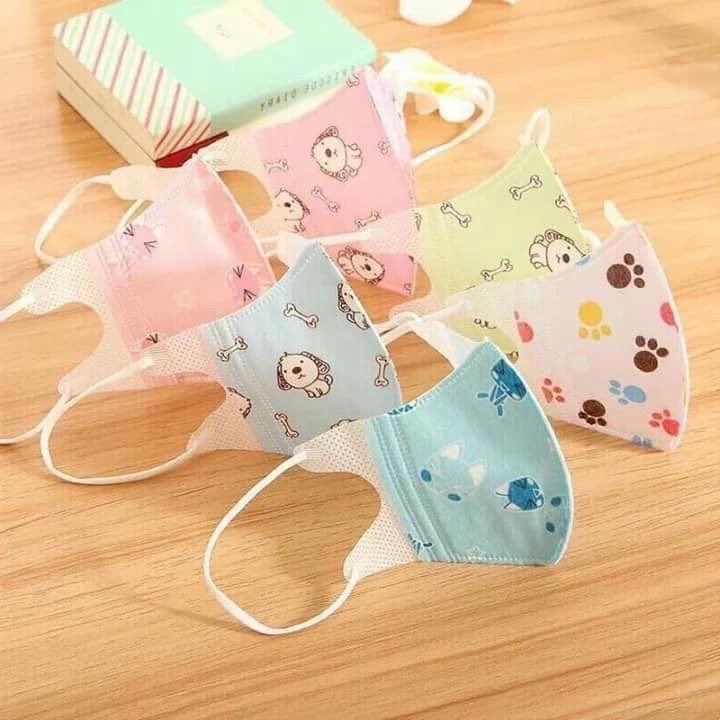 Set 5 khẩu trang nhiều màu chống bụi bẩn cho bé sơ sinh