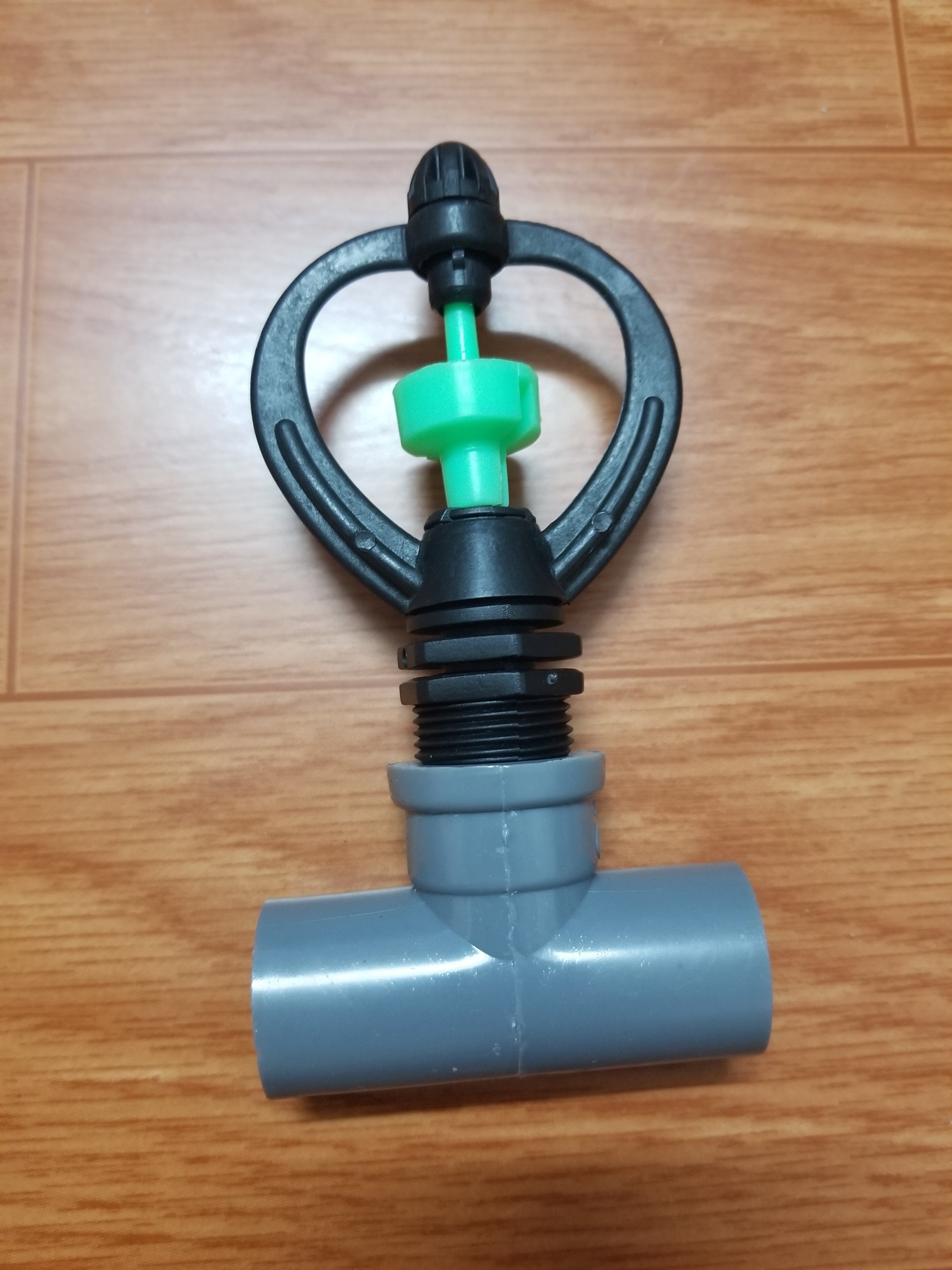 Béc tưới thân xoay 360 độ, ren ngoài 21-27mm kèm đầu nối, cút, T ren đồng - BTX360RNCNT