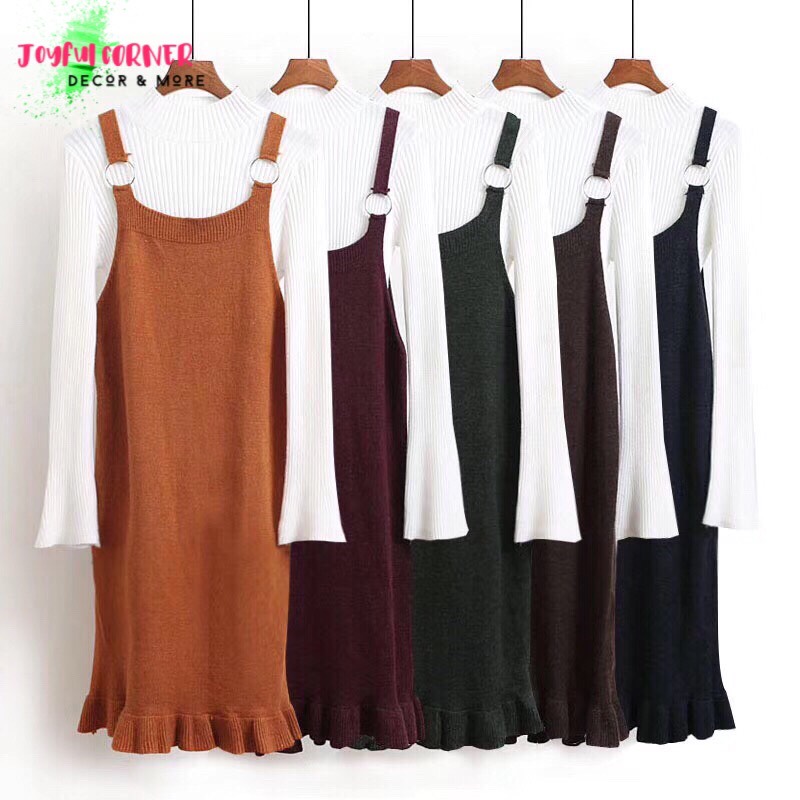 Set đầm len yếm khoen quảng châu xinh xinh