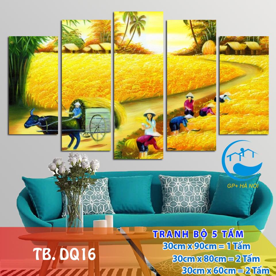 Tranh treo tường đồng quê 3D/ Gỗ Hàn Quốc phủ melalin chịu nước , chống muối mọt