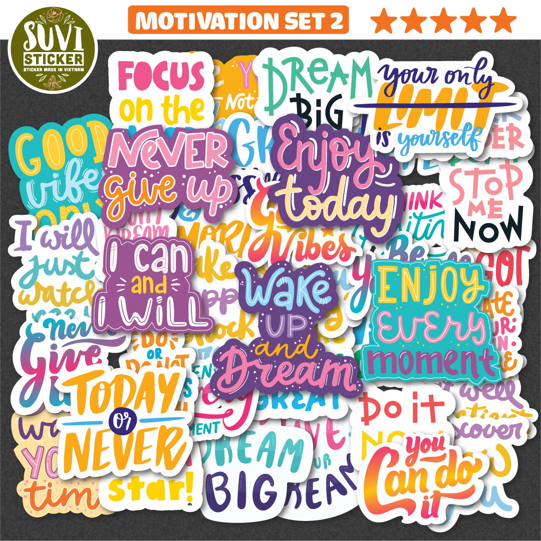 Sticker dán Movation Set 2 chống nước dán nón bảo hiểm, xe, laptop, điện thoại, vali