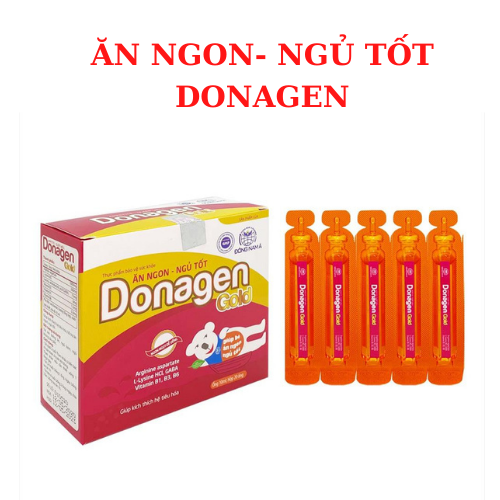 Siro hỗ trợ ăn ngủ ngon cho bé donagen gold hộp 20 ống