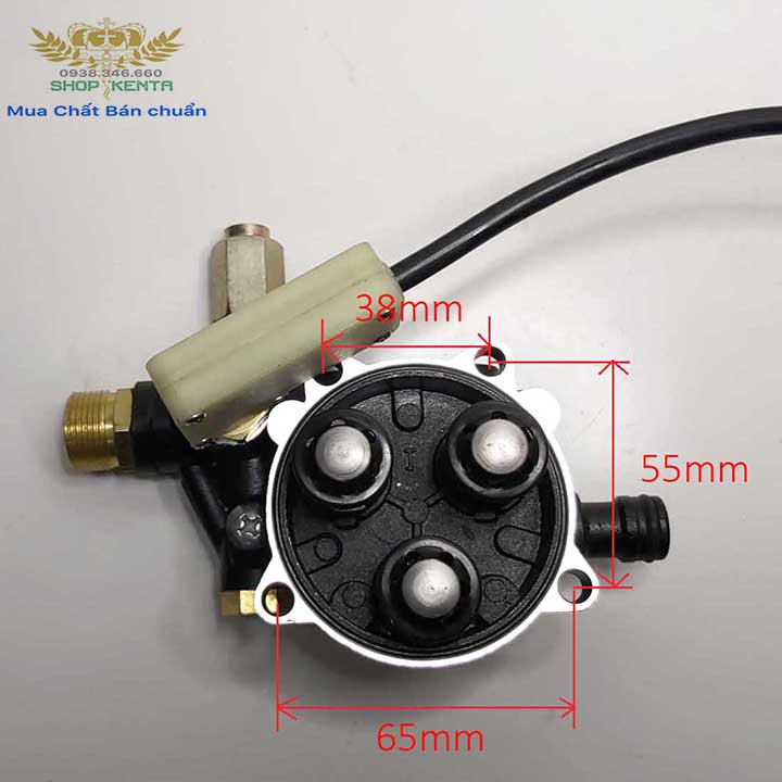 Đầu bơm 3 piton kèm rơ le - phụ kiện máy rửa xe zukui s5