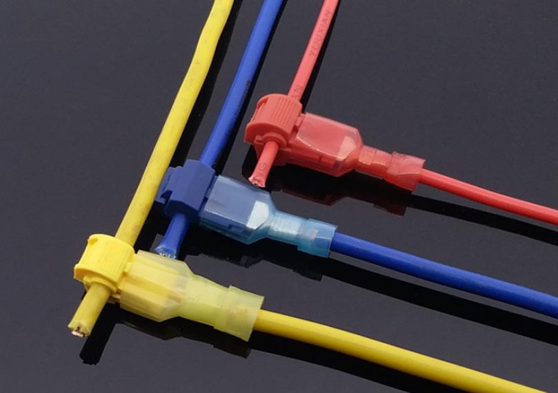 50 bộ cút nối dây điện phân nhánh chữ T cắm nối dây 0.5-1.0mm2