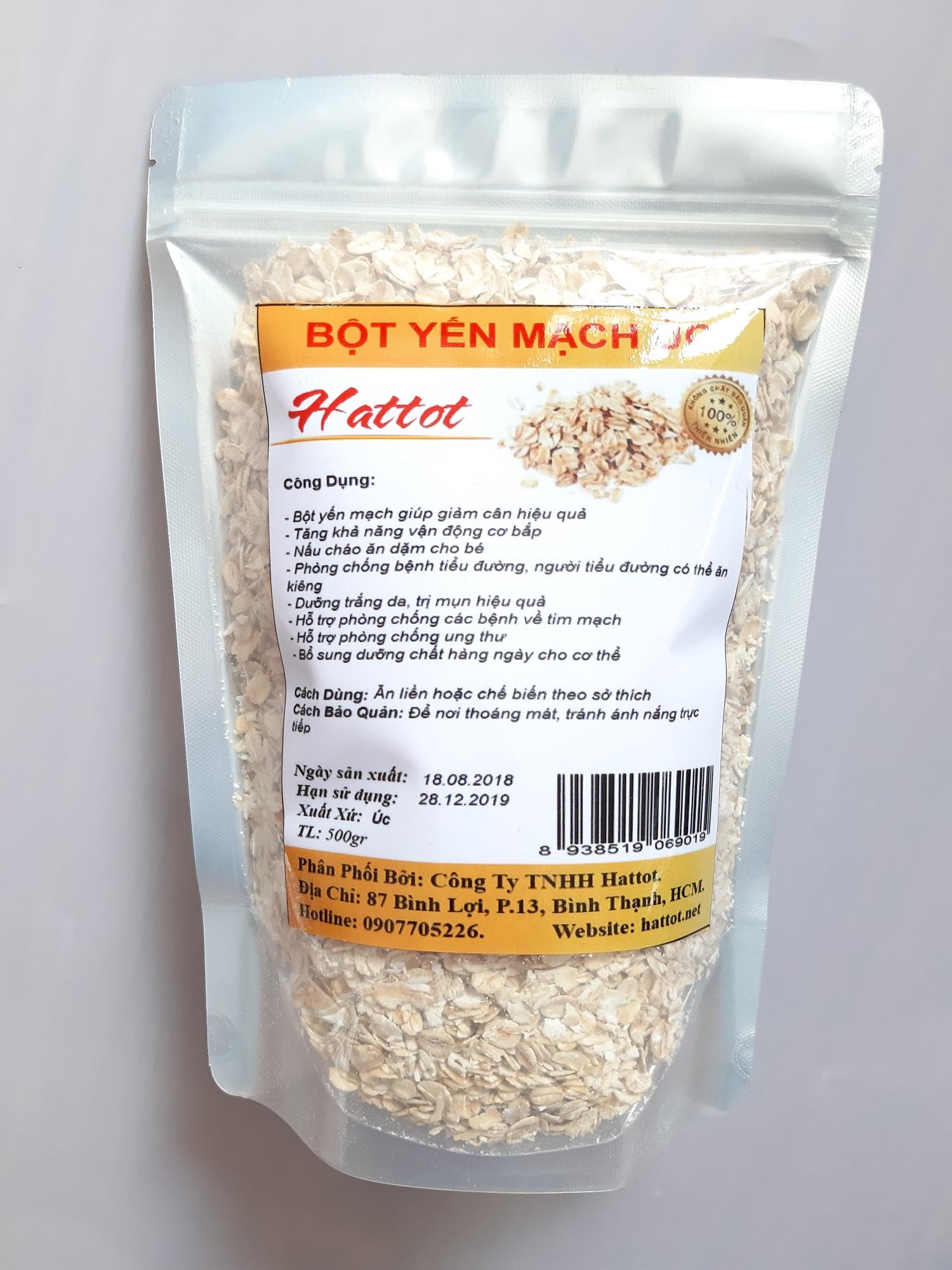 [HCM]Bột Yến Mạch Úc Nguyên Chất Cán Dẹt 500gr