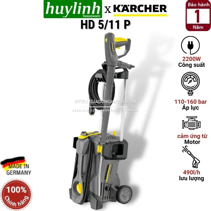Máy rửa xe cao áp karcher hd 5/11p - 2.200w - sản xuất tại đức