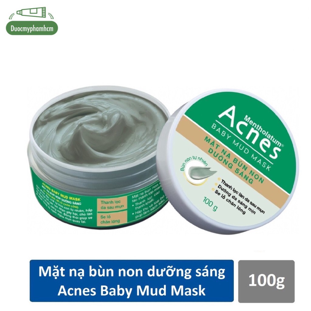 Mặt Nạ Bùn Non Dưỡng Sáng Da Acnes Baby Mud Mask 100g