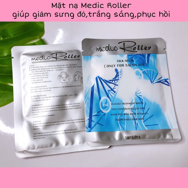Mặt nạ DNA giảm đỏ sáng da Medic Roller 1 hộp