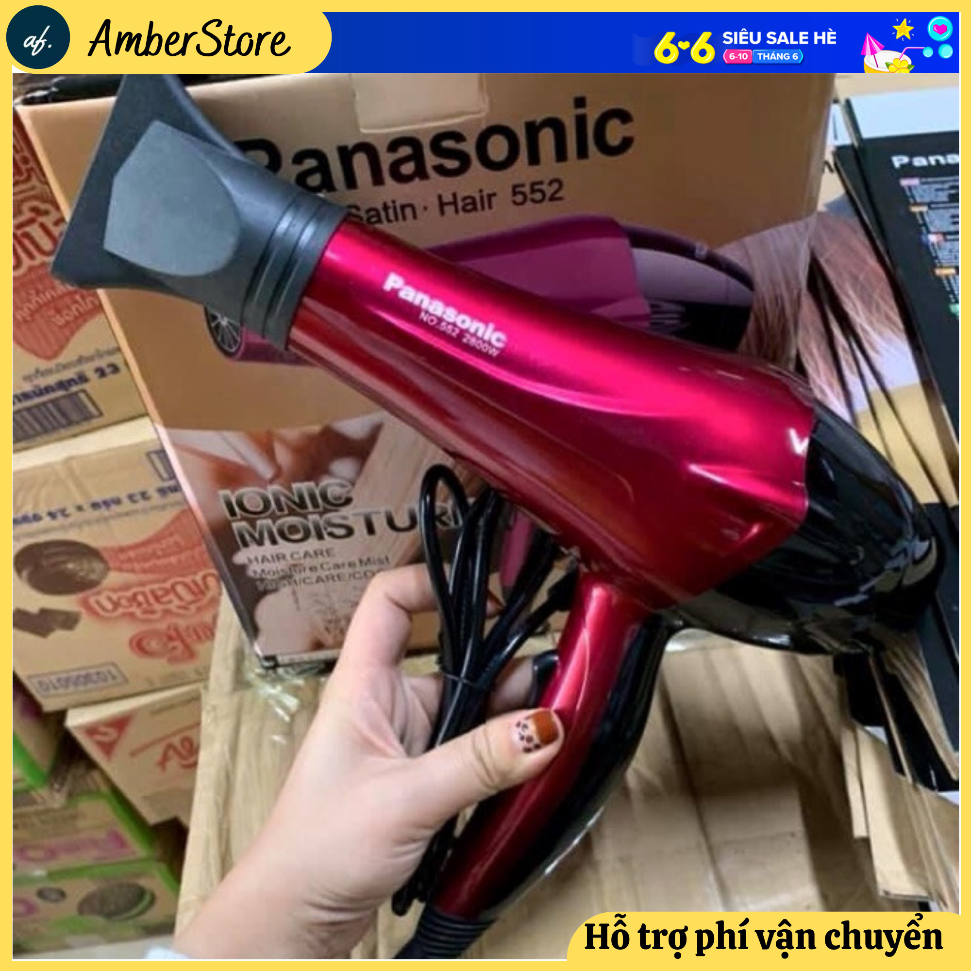 [HCM] Máy sấy tóc gồm có 3 chế độ ( Gió mát tự nhiên, gió nóng nhẹ, gió nóng) và 2 cấp độ (Gió nhẹ và gió mạnh) + tặng kèm đầu sấy tạo kiểu tóc