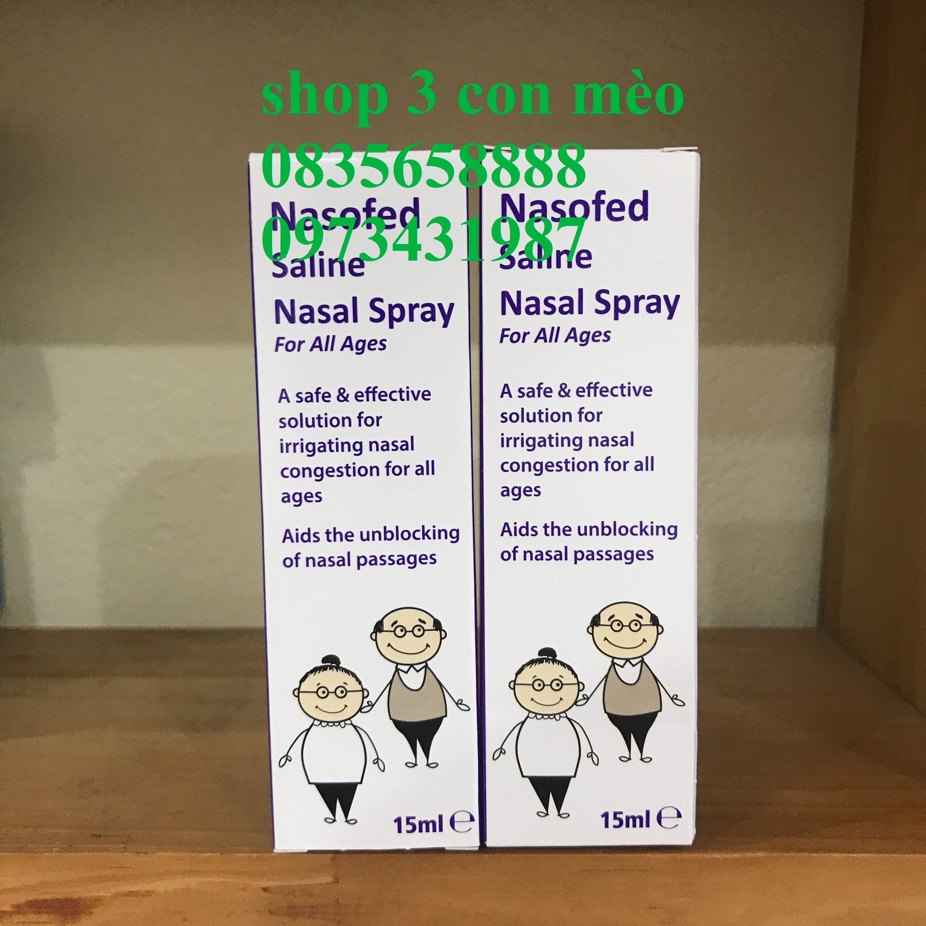 Xịt ông bà Nasofed Saline Nasal Spray
