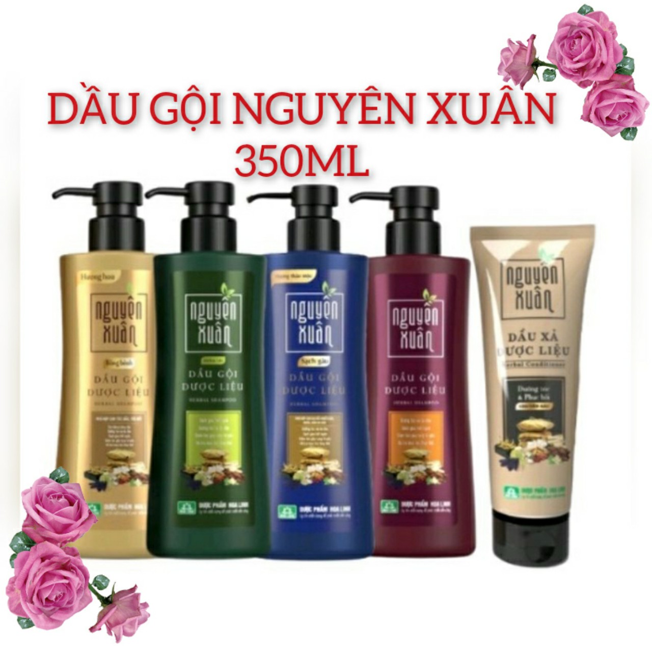 [Đủ Màu] Dầu gội dược liệu Nguyên Xuân, xanh lá, xanh lam, đỏ, vàng, AT Boutique Cute