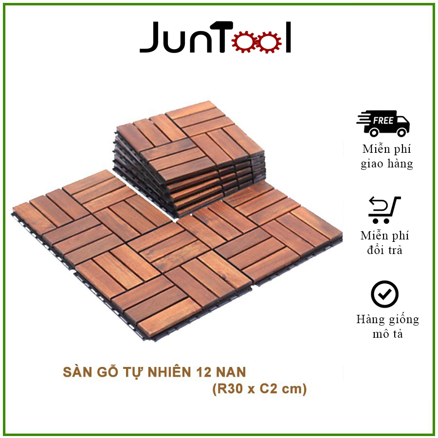 [Nhập RS0822 giảm 30k cho đơn 99k]1 Vỉ Gỗ Lót Sàn Ban Công - Sàn Gỗ Tự Nhiên Ngoài 12 Nan - Ván Sàn Gỗ Tự Nhiên - Sàn Gỗ Ban Công - Sàn Gỗ Tự Lắp Đặt - Sàn Gỗ Tự Nhiên - Vỉ Gỗ Lót Ban Công - Hàng Chính Hãng