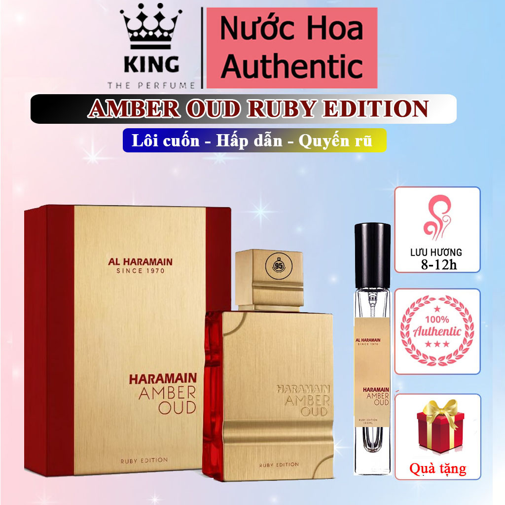 Nước Hoa Unisex Al Haramain Amber Oud Ruby Edition EDP - Lôi cuốn, quyến rũ, sang trọng, Clon Mfk 540, Chiết 5-10-20ml