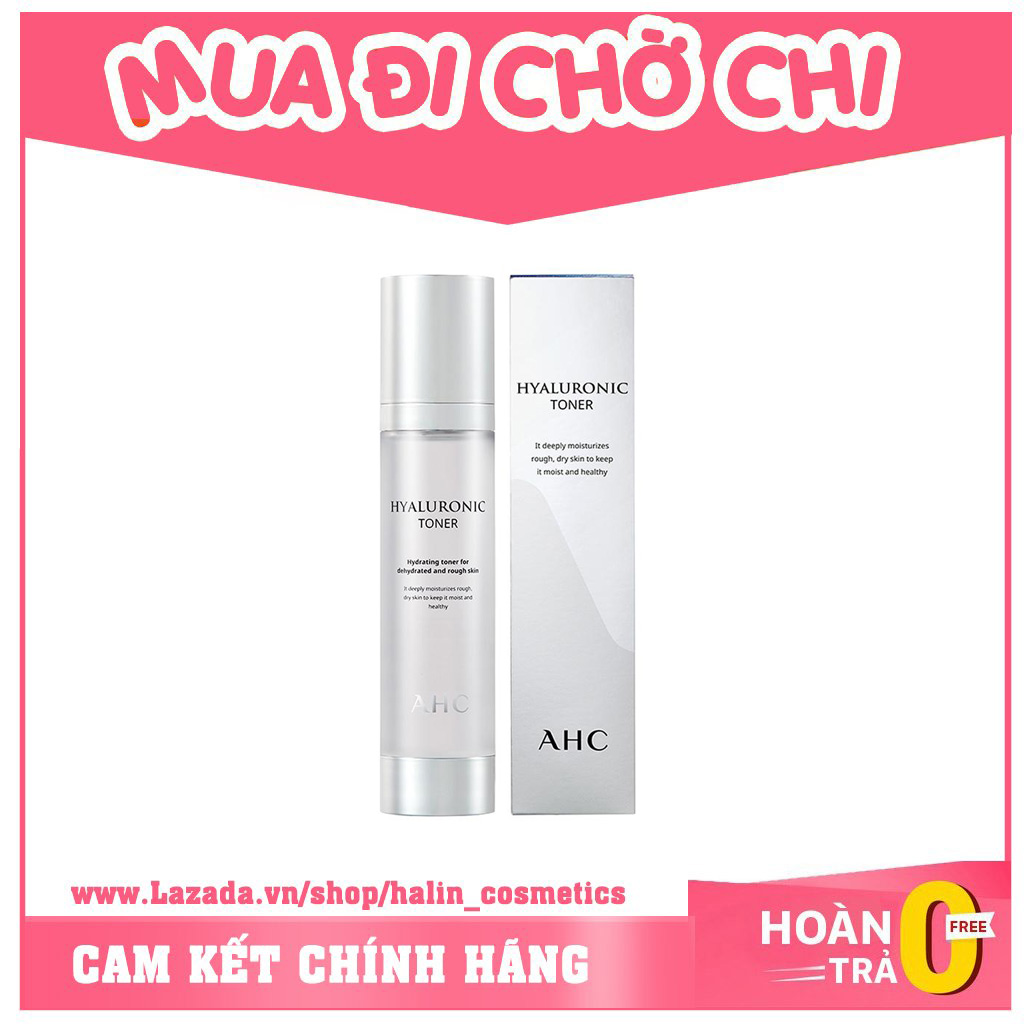 Nước Hoa Hồng Giữ Ẩm Sâu Chiết Xuất Từ Hoa Cúc AHC Hyaluronic Toner (100ml) - Hàn Quốc 💖FREESHIP💖Nước Hoa Hồng Giữ Ẩm