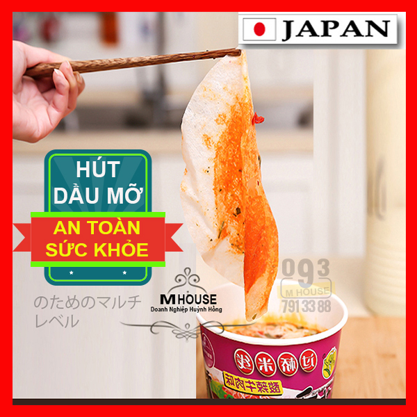 Combo 12 Giấy Thấm Dầu Mỡ Thức Ăn Nấu Canh Súp 20cm