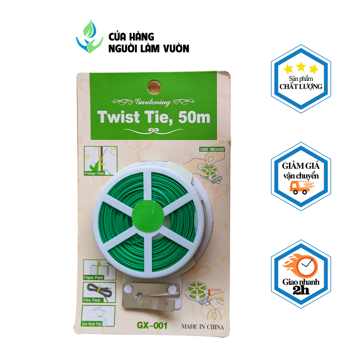 Cuộn dây buộc đồ đa năng vỏ nhựa lõi kẽm 50m đa năng, tiện dụng