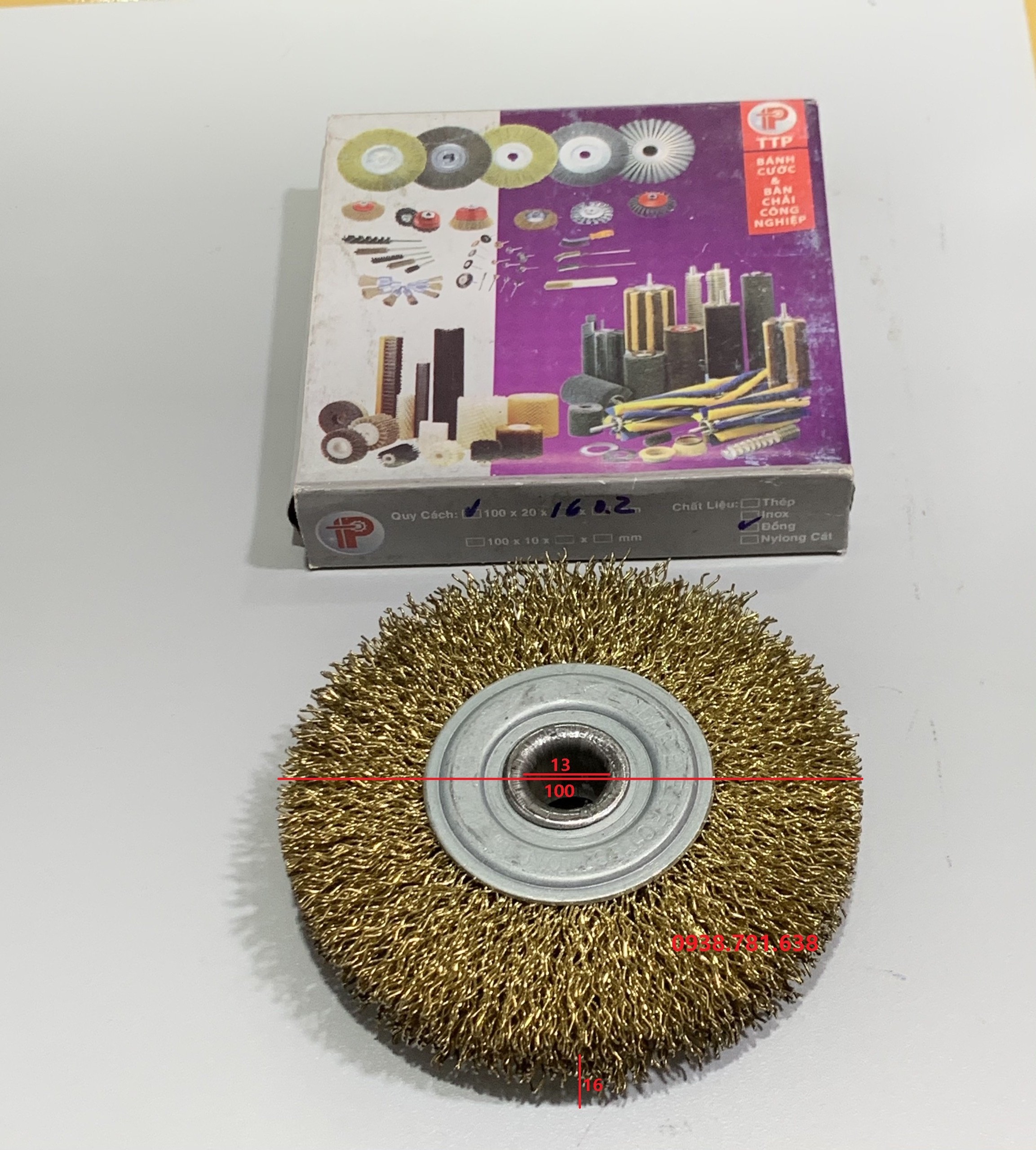 Bánh cước thép 100x16x13