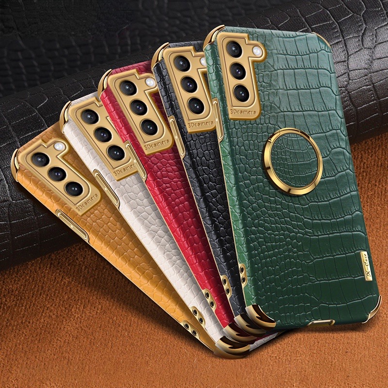 [Clover 2020] Ốp Lưng Galaxy S21 FE, S20 FE, S21, S21 Plus, S21 Ultra giả da thời trang + vòng iring