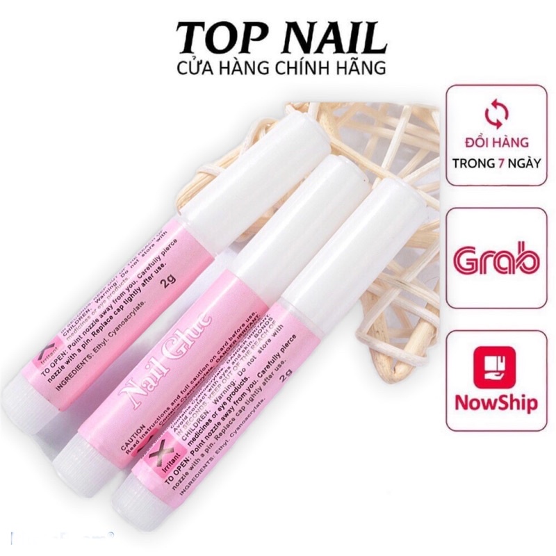 Set 10 tuýp keo dán móng, phụ kiện,dán nailbox