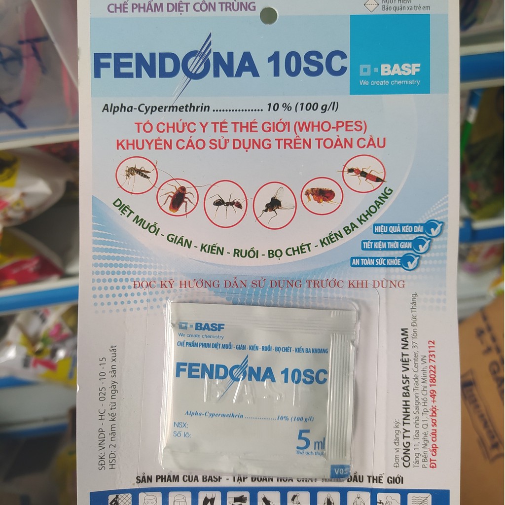 Diệt muỗi rán, nhúng màn fendona 10sc - hiệu quả ngay và kéo dài