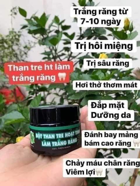 Bột trắng răng than hoạt tính zenpali chính hãng tặng bàn chải đánh răng