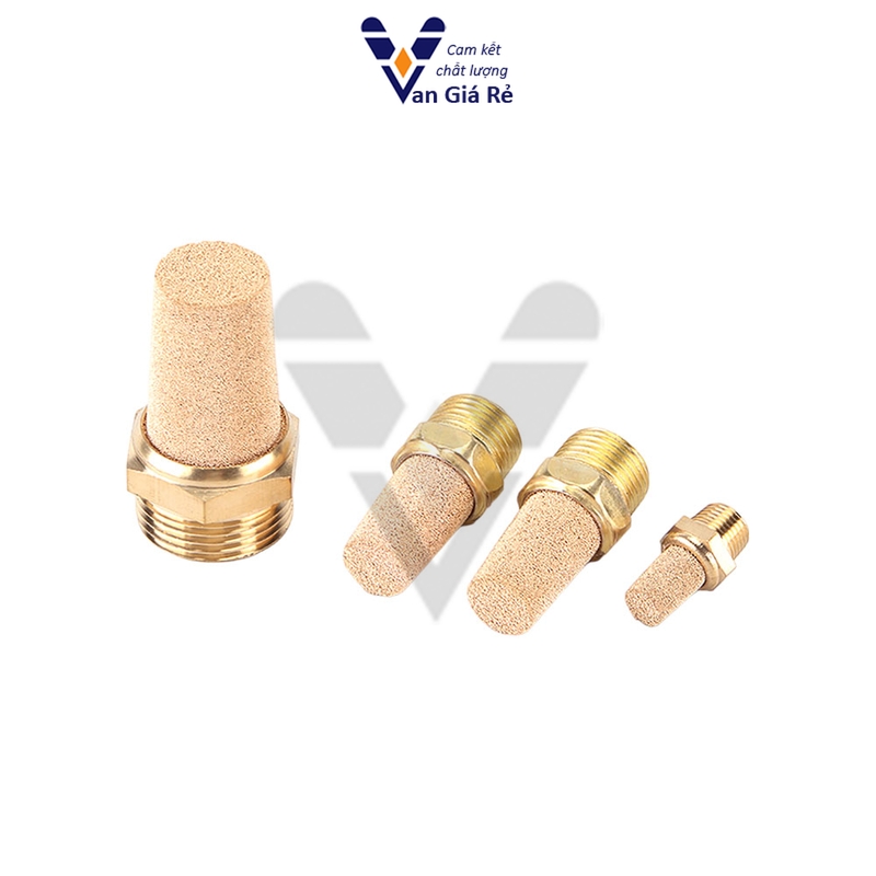 Giảm thành đồng bsl, tiêu giảm âm khí nén bsl đầu cao ren m5 9.6 13 17 21 27 34