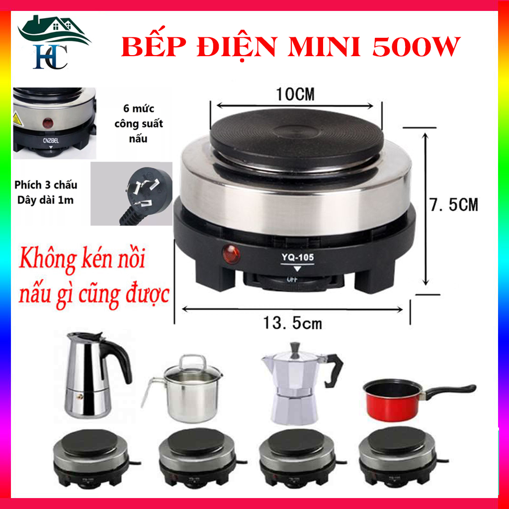 Bếp điện - Bếp điện mini - Bếp điện đơn 500w - Bếp đun cafe - Bếp nấu cà phê - Bếp pha cà phê - Bếp đun nước - Bếp điện từ - Bếp điện mini - Bếp mini điện - Bep dien - pha cà phê, pha trà, nấu nước không kén nồi và ấm