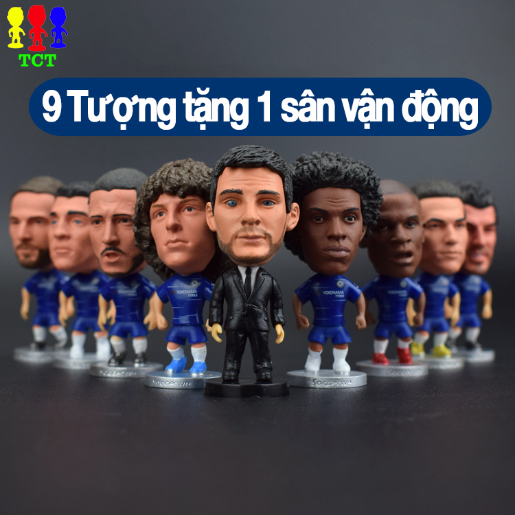 Mô hình tượng cầu thủ Chelsea Kante Thiago Silva Kovacic