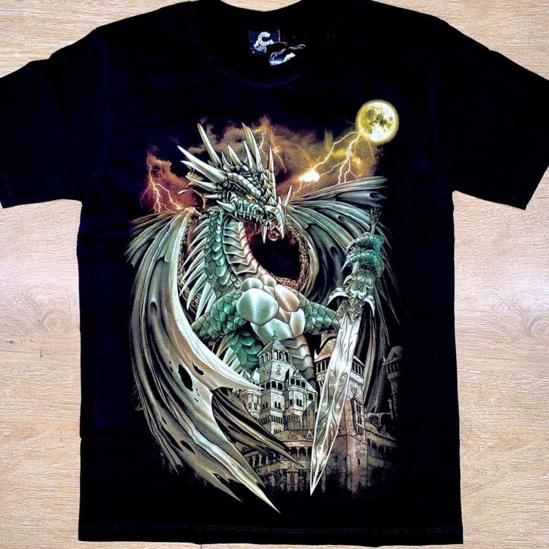 Áo thun nam 3D in hình Rồng Phong Thủy độc đẹp sắc nét không phai màu không dính giặt vải dày mịn mát