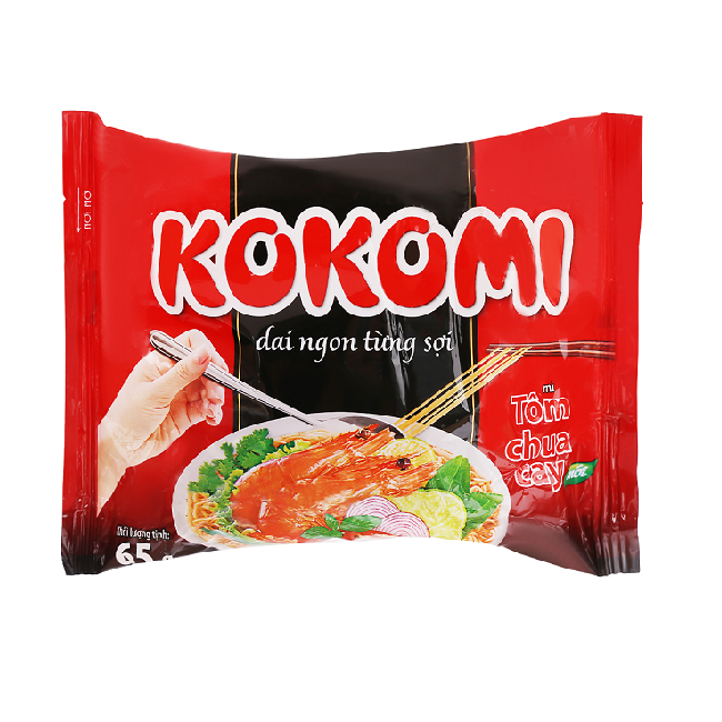 Mì kokomi tôm chua cay 65g, 90g