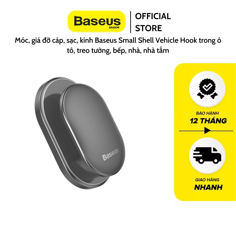 Móc, giá đỡ cáp, sạc, kính Baseus Small Shell Vehicle Hook trong ô tô, treo tường, bếp, nhà, nhà tắm