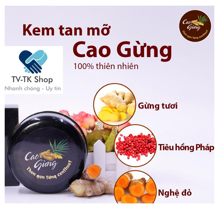 Kem Tan Mỡ Cao Gừng - Giảm Mỡ Sau Sinh Thiên Nhiên Việt 200g
