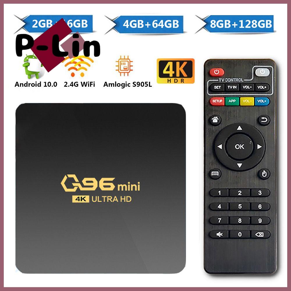 P-lin q96 mini smart 4k h.265 8gb + 128gb media player set top box amlogic s905l quad core android 10.0