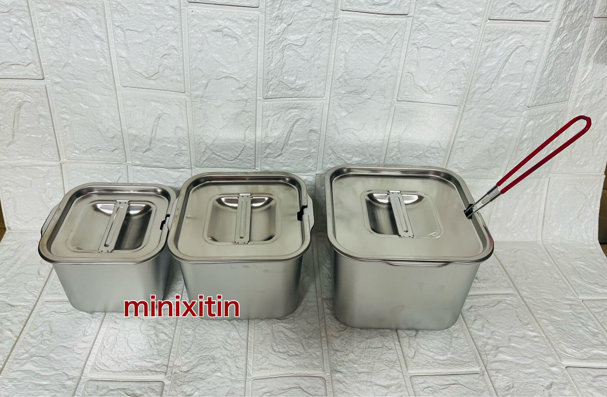 Khay,thố, hủ đựng gia vị inox hình vuông