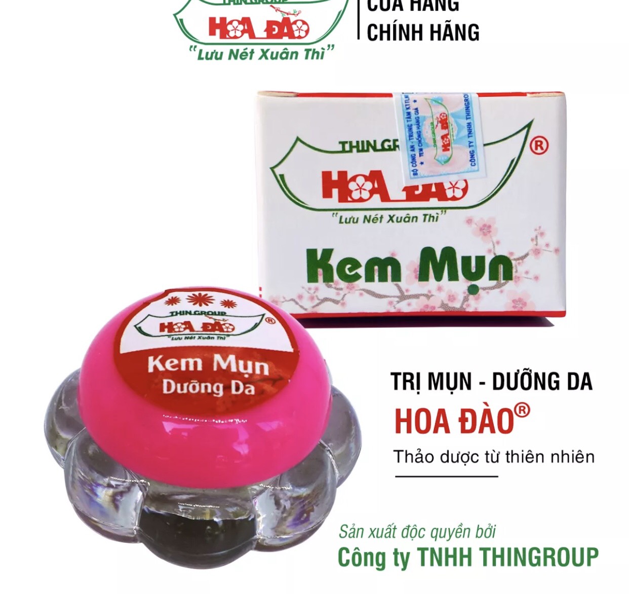 Kem mụn dưỡng da hoa đào thigroup