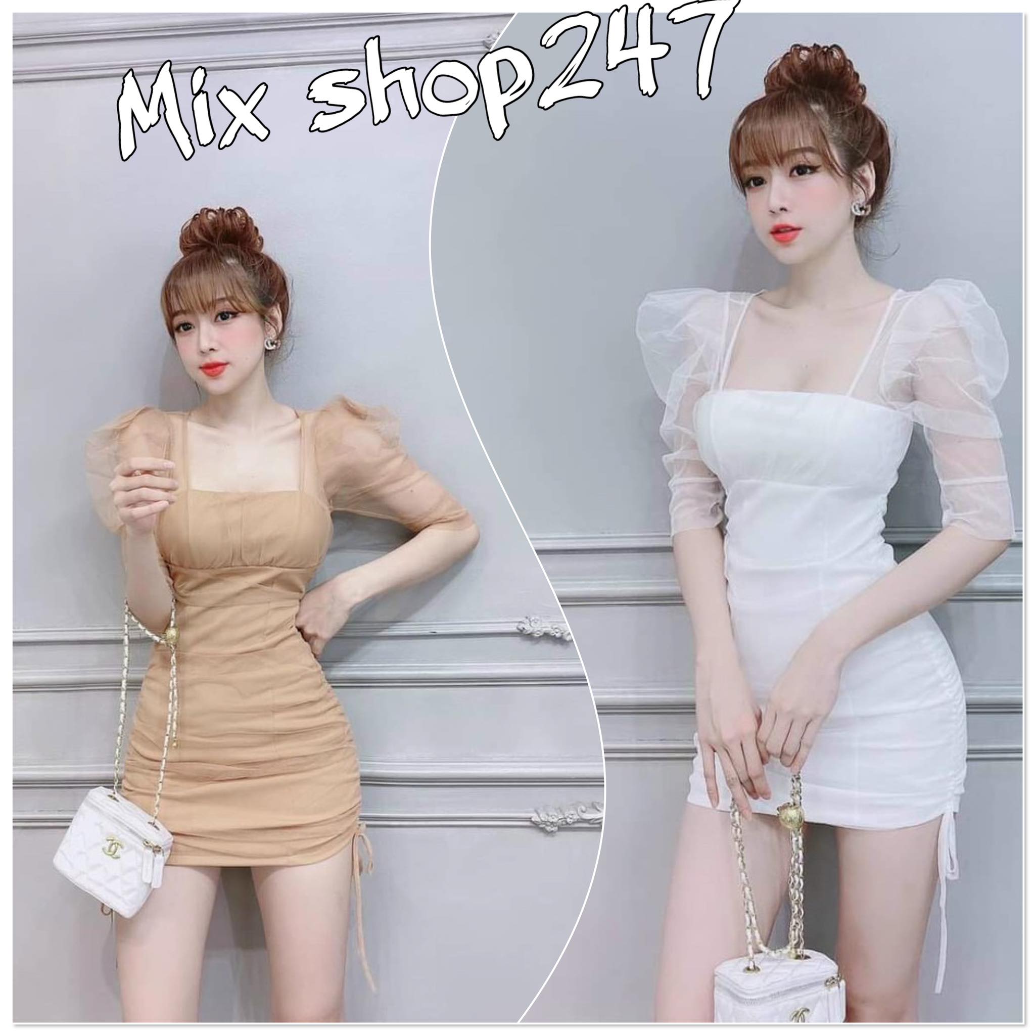 [HCM]ĐẦM VÁY NỮ ÔM BODY PHỐI LƯỚI CÓ MÚT NGỰC VẢI UMI 3 MÀU