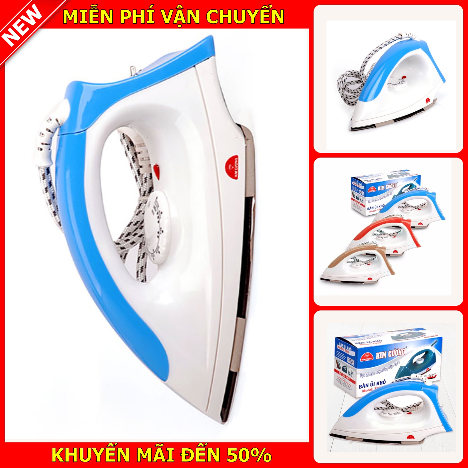 Bàn ỦI , Bàn Là ,Công suất 1000W, dùng điện 220v, Kích thước: 24x10x12 cm ,dây bọc dù cao cấp ,Dùng cho mọi loại vải ,Chống dính cao cấp ,Ngắt tự động , màu trắng, Bảo hành 12 tháng