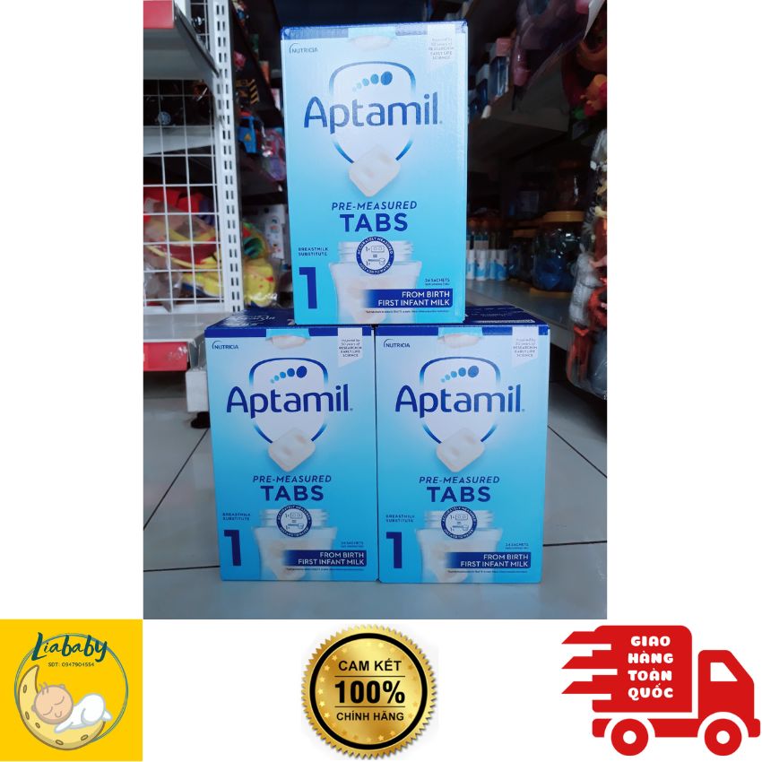 Sữa Aptamil Anh Dạng Thanh Số 1 Cho Trẻ 0-6 Tháng (Cam Kết Hàng Chính Hãng, Date Mới 100%)