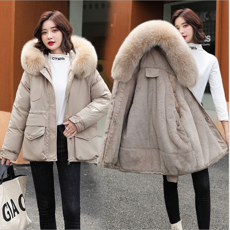 Áo khoác nữ Parka mũ lông lót nỉ mềm phong cách hàn quốc áo khoác mùa đông mẫu mới 2021- HÀNG QUẢNG CHÂU LOẠI 1