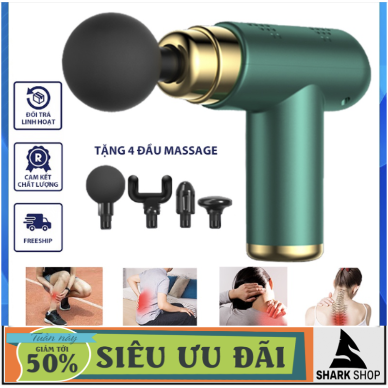 Máy massage cầm tay mini,máy massage chân,máy mát xa cổ vai gáy đấm lưng mát xa trị liệu cổ vai gáy 4 đầu 6 chế độ massage giảm nhức mỏi vai gáy, đau giãn cơ hiệu quả bất ngờ,bh 12 tháng
