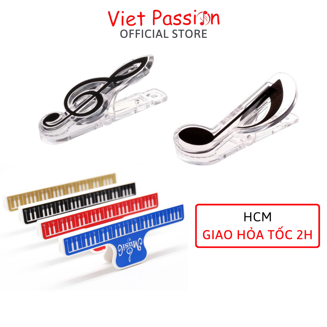 Kẹp giữ sách bản nhạc hình nốt nhạc, hình khóa sol, hình piano Viet Passion HCM