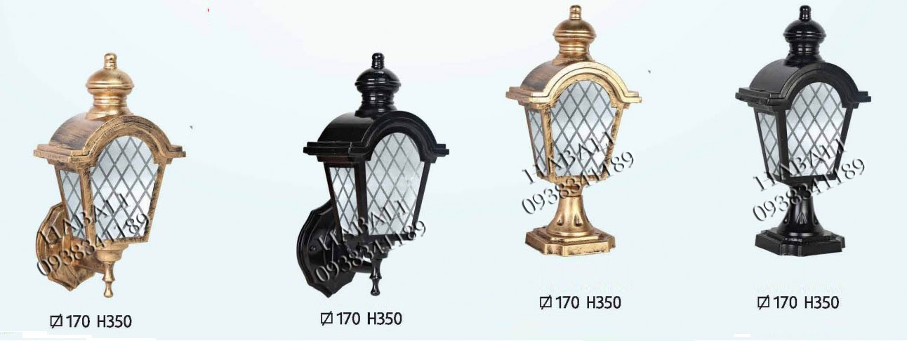 Đèn trụ cổng,đèn gắn tường ngoài trời - Kèm bóng