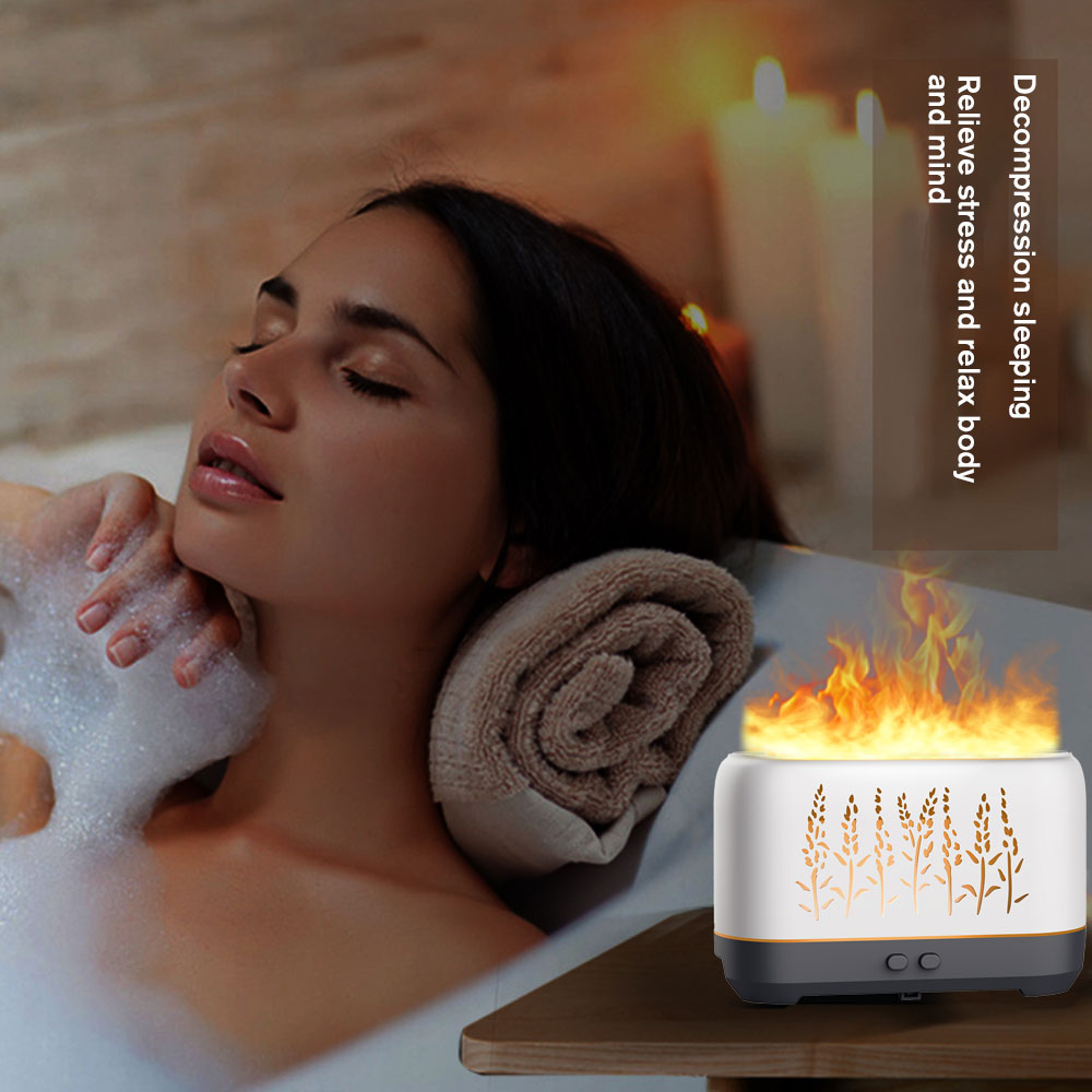 200ml fire humidifier 3D flame diffuser essential oil fragrance ultrasonic