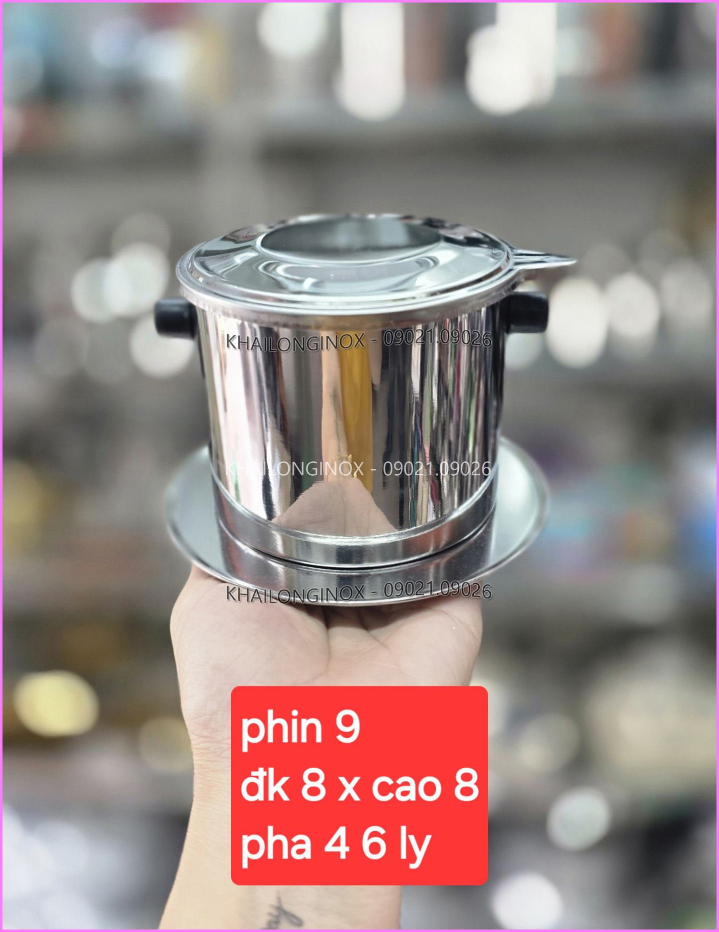 Phin pha cà phê inox 7,8,9,10