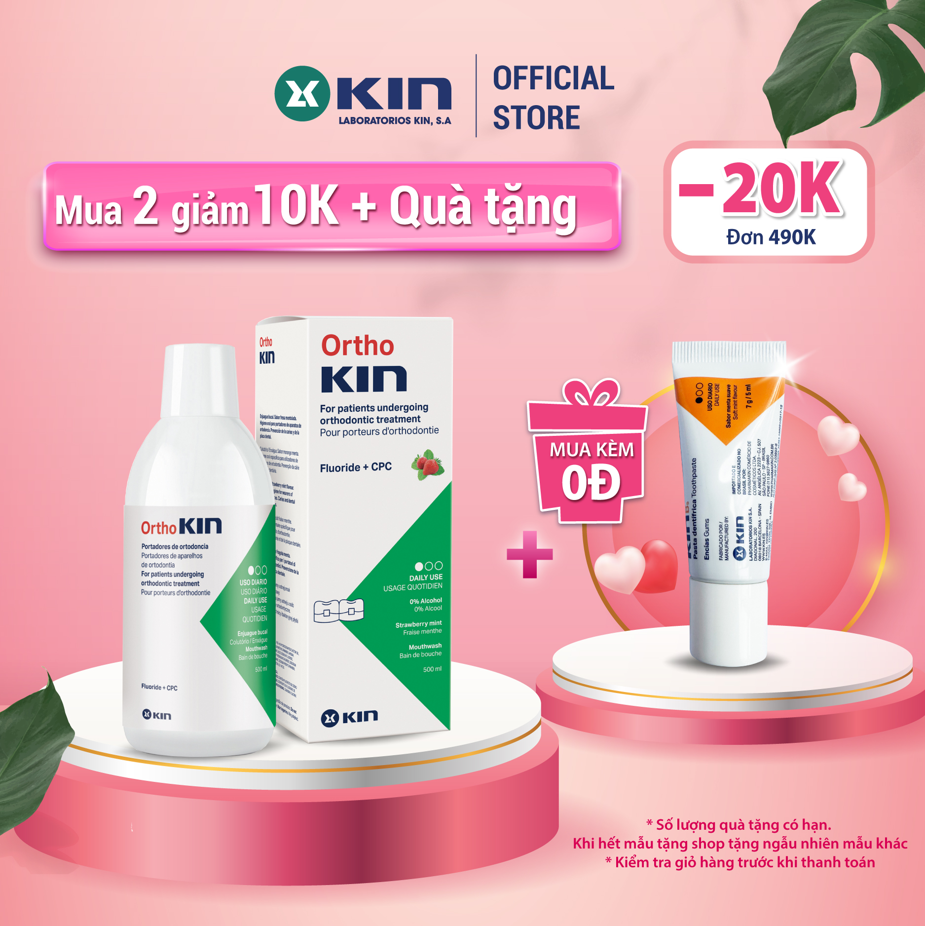 Nước Súc Miệng OrthoKin 500ml cho răng niềng