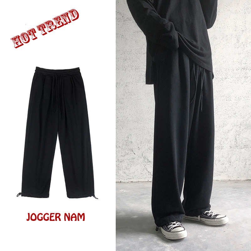 Quần Culottes Ống Rộng Nam Có Dây Rút Gấu Mặc Kiểu Jogger Kiểu Dáng Đơn Giản Hàn Quốc Thời Trang SMARTLY GIRL JOGGER NAM 9000064C2