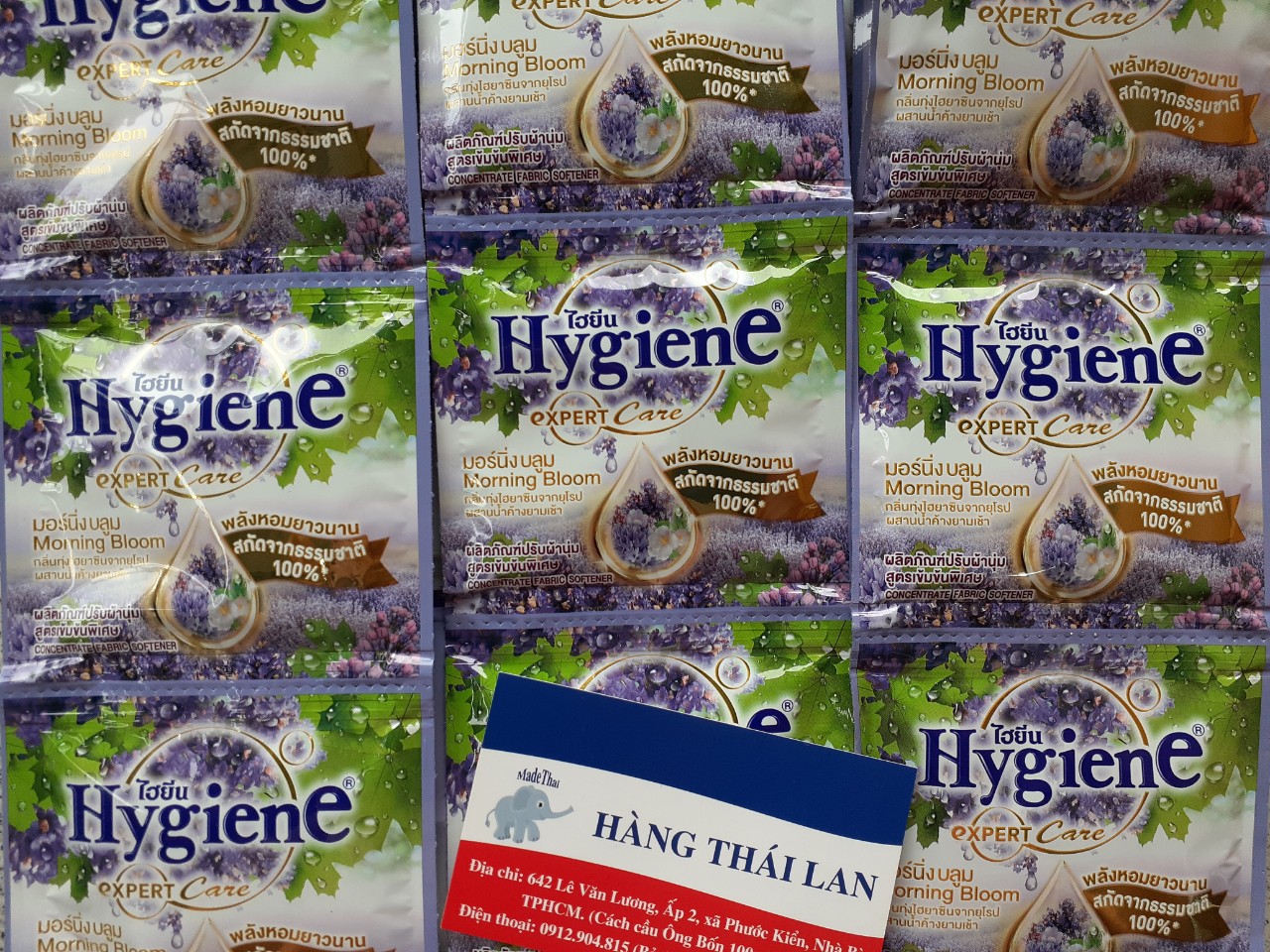 [HCM] Combo 5 dây nước xả Hygiene 20ml Thái Lan Màu tím Morning Bloom