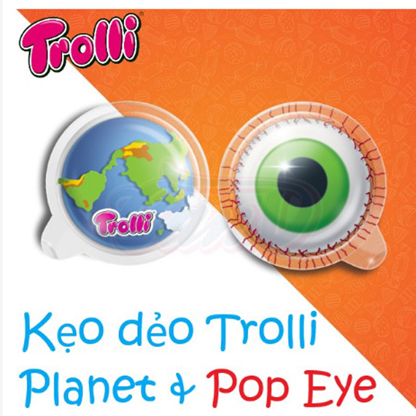[ Siêu Rẻ] lẻ 1 viên Kẹo dẻo Trolli hình con mắt hàng nội địa Đức