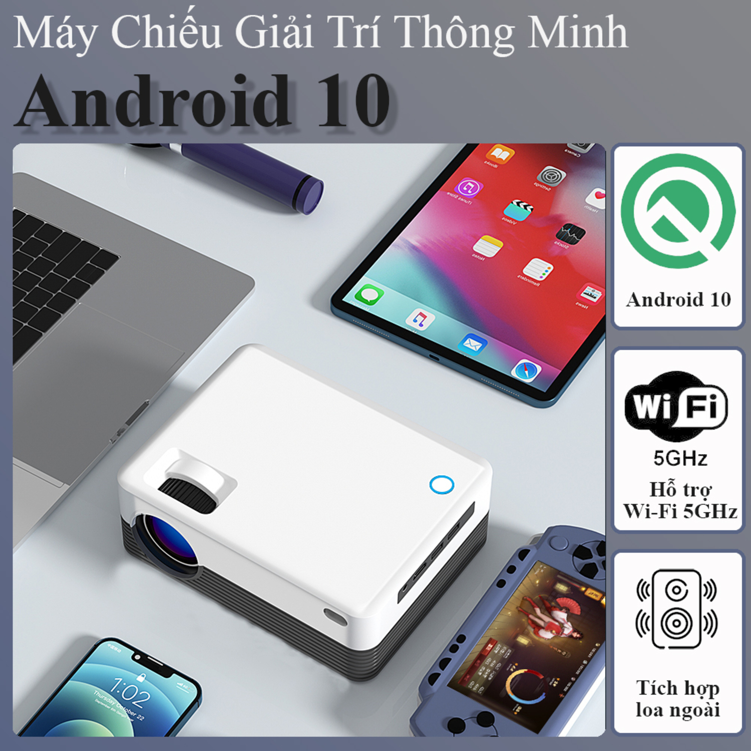 120 inch screen Android 10 smart entertainment projector for home